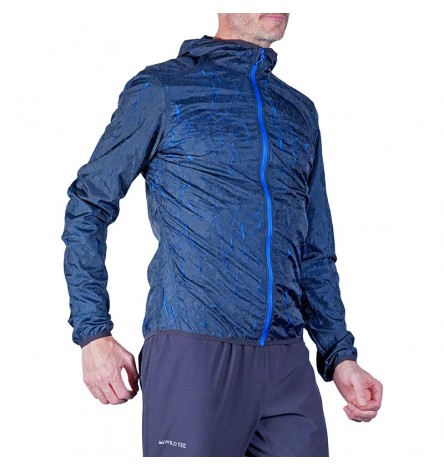 Giacca con Cappuccio Lava Nera/Blu Uomo