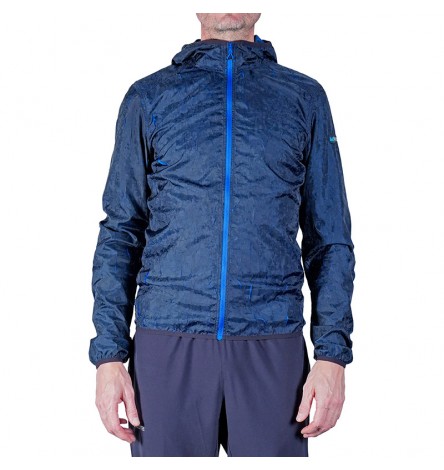 Giacca con Cappuccio Lava Nera/Blu Uomo