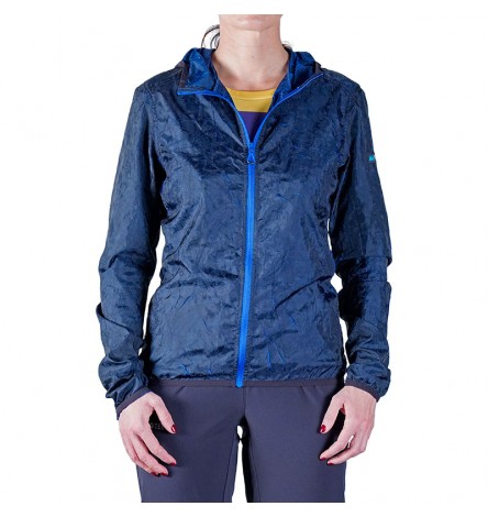 Giacca con Cappuccio Lava Nera/Blu Donna