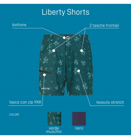 Liberty Pantaloncini Cargo Donna Verde / Muschio