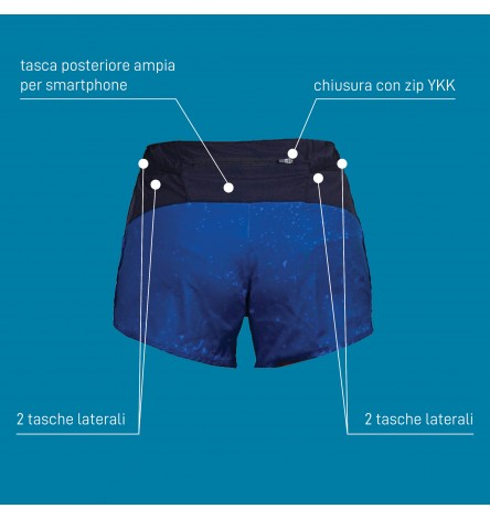 Antelope 2.0 Pantaloncini Donna Blu Cobalto