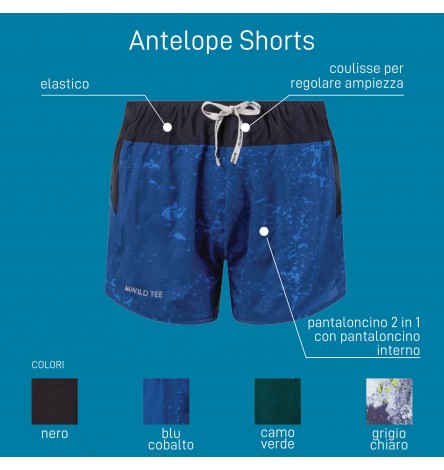 Antelope 2.0 Pantaloncini Donna Blu Cobalto