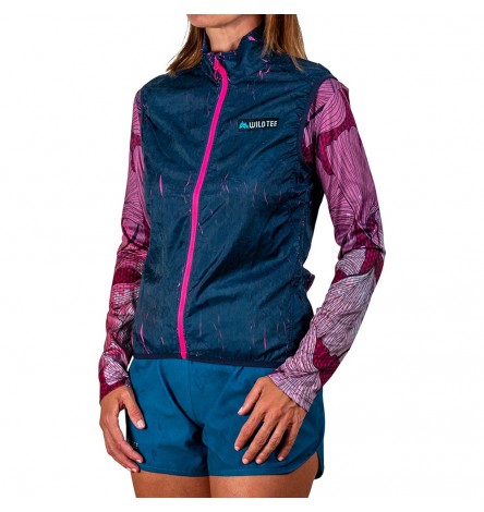 Smanicato antivento Lava Blu/Fucsia Donna