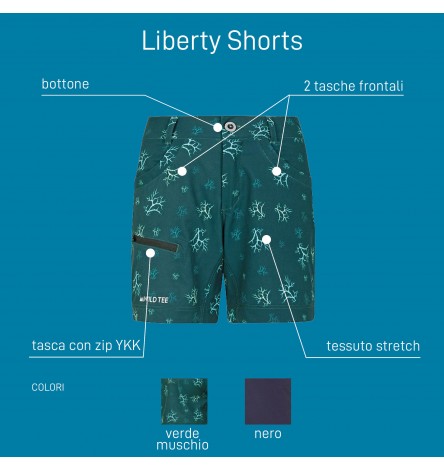 Liberty Women Cargo Shorts Moss / Green