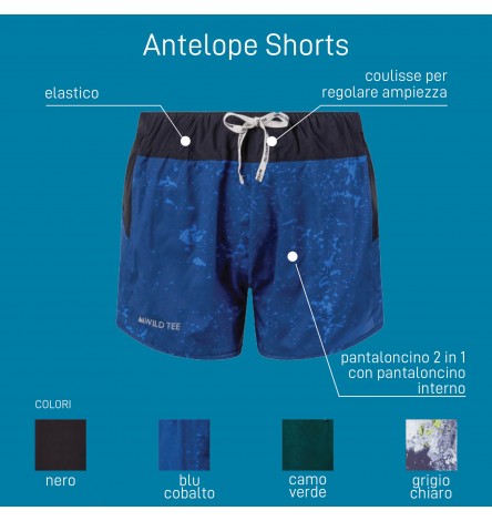 Antelope Women Shorts Grey Camo