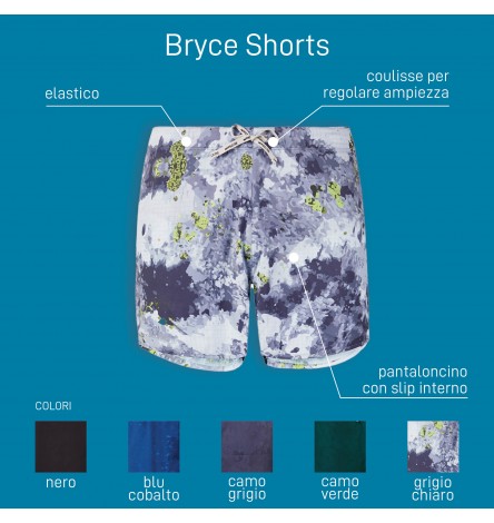 Bryce Green Camo Shorts Men