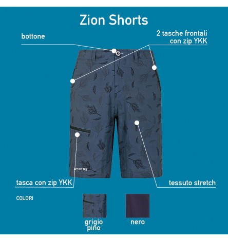 Zion Black Cargo Shorts Men