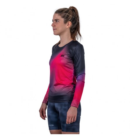 Gradient Fuchsia Long Sleeve Women