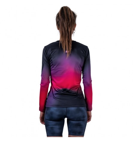 Gradient Fuchsia Long Sleeve Women