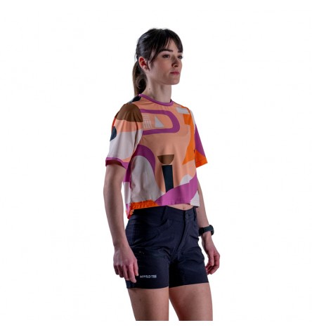 Road Abstract Cropped Women T-Shirt