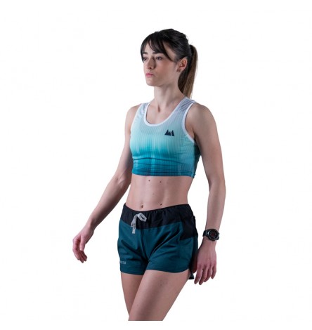 Race Teal Women Crop Top