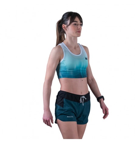 Race Teal Women Crop Top