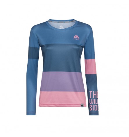 Color Block Pink Long Sleeve Women