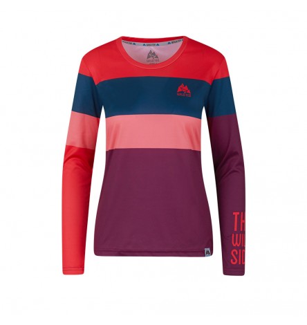 Color Block Cherry Long Sleeve Women