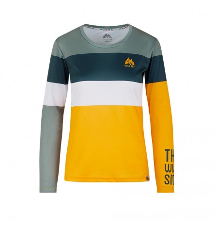 Color Block Yellow Long Sleeve Women