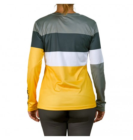 Color Block Yellow Long Sleeve Women