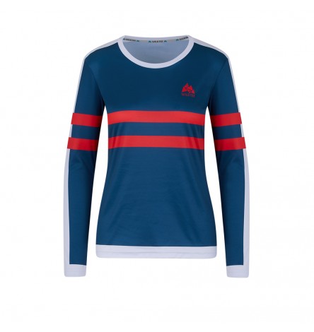 Color Stripes Red Long Sleeve Women