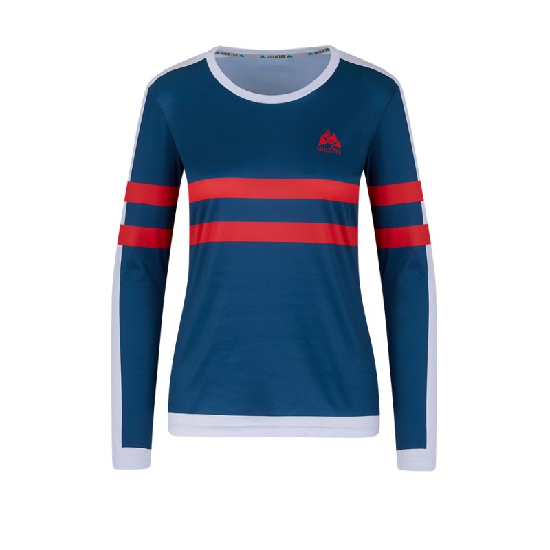 Color Stripes Red Long Sleeve Women
