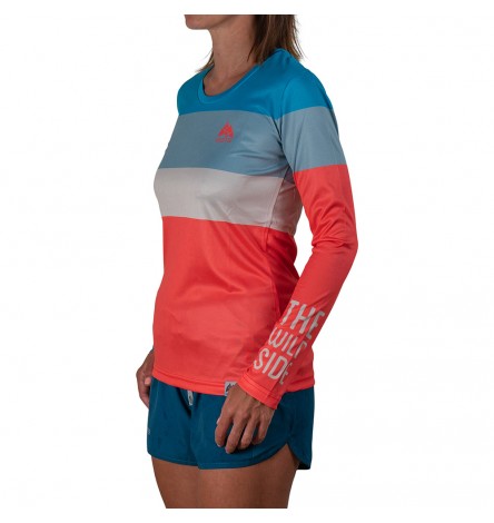 Color Block Teal Long Sleeve Women