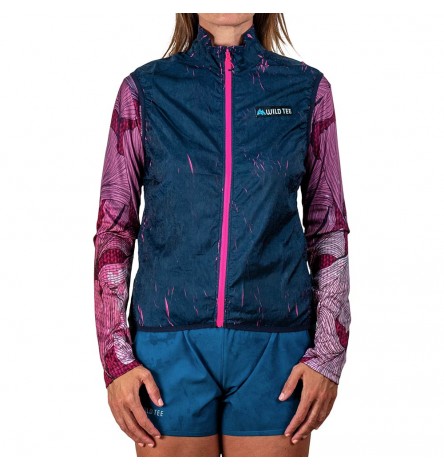 Windbreaker Vest Lava Blue/Fuchsia Women