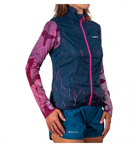 Windbreaker Vest Lava Blue/Fuchsia Women