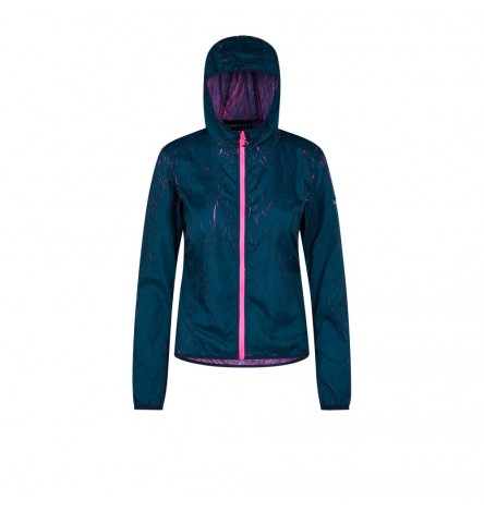 Windbreaker Hoodie Lava Blue/Fuchsia Women