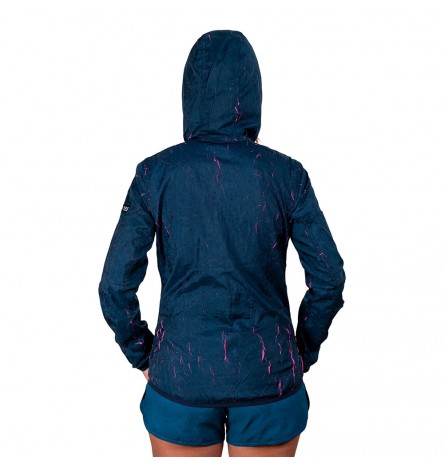 Windbreaker Hoodie Lava Blue/Fuchsia Women