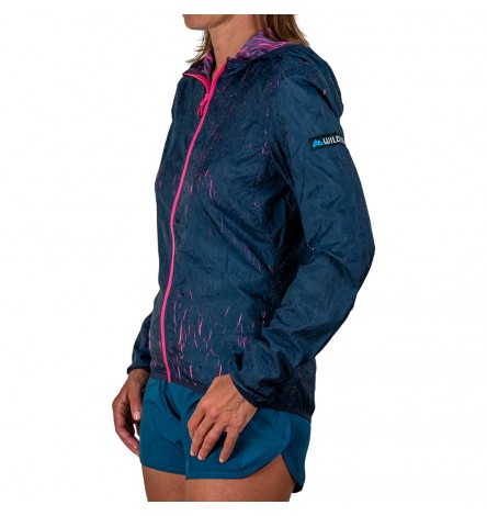 Windbreaker Hoodie Lava Blue/Fuchsia Women