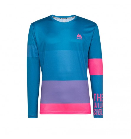 Color Block Pink Men Long Sleeve