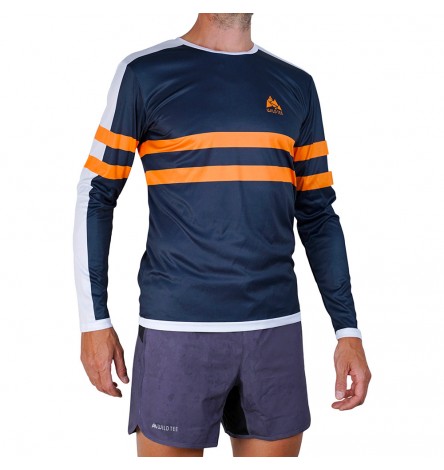 Color Stripes Orange Men Long Sleeve